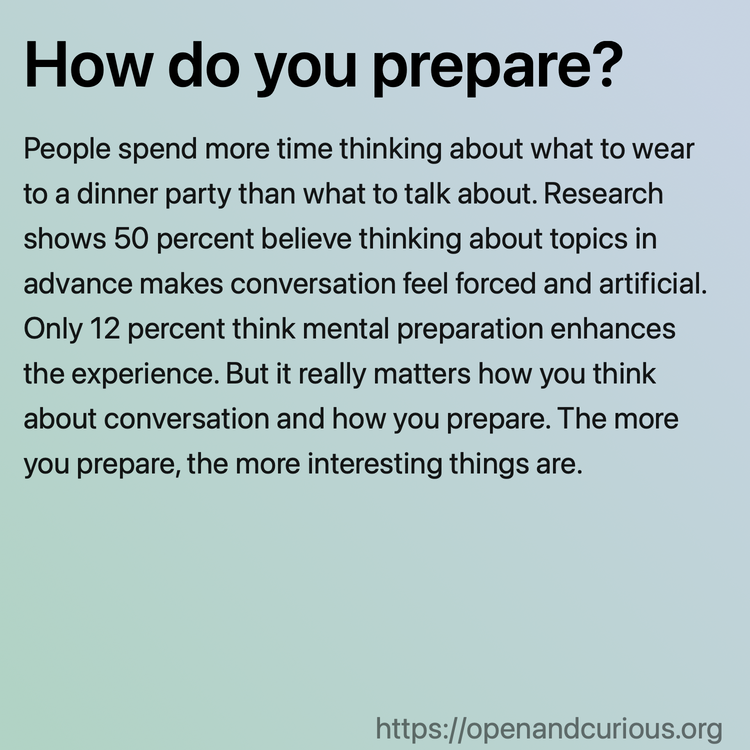 How do you prepare?