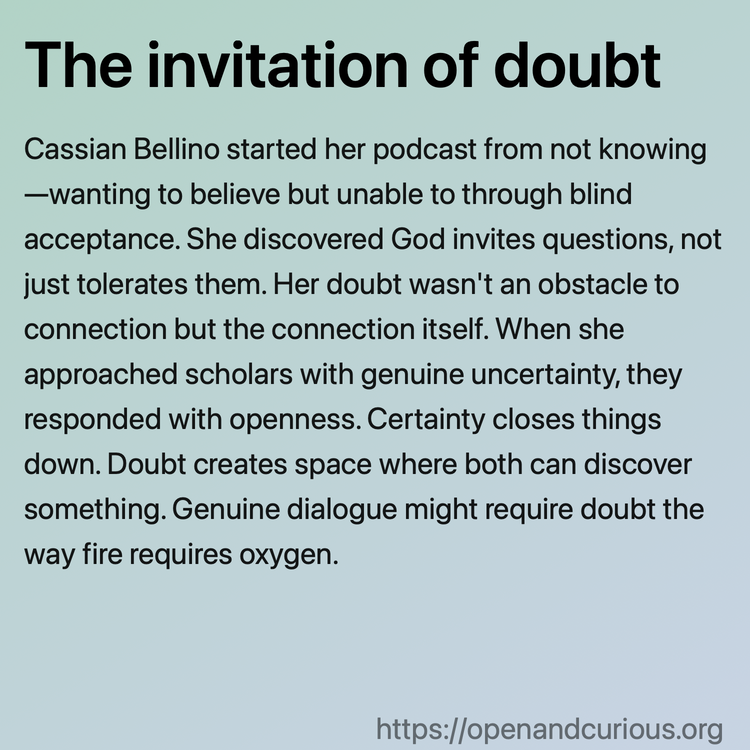 The invitation of doubt