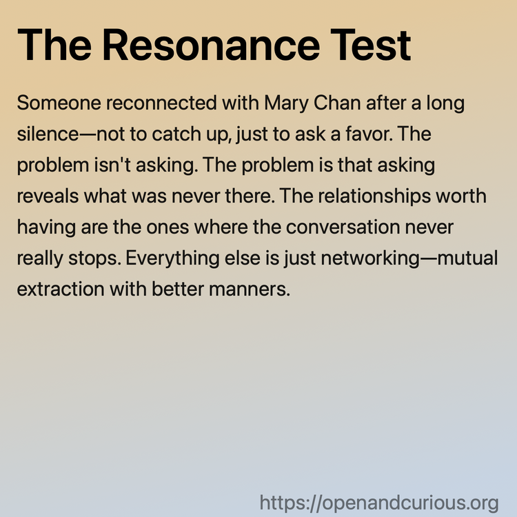 The Resonance Test