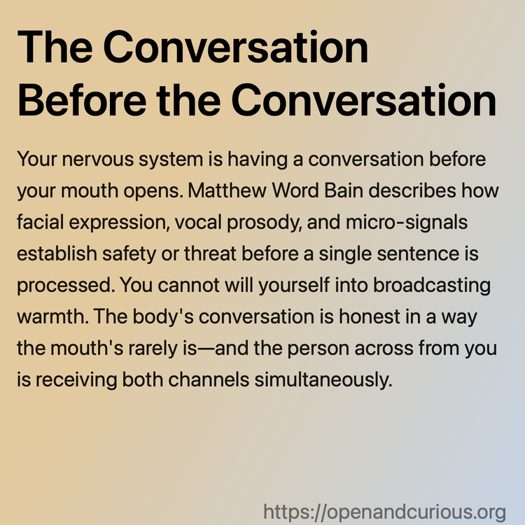 The Conversation Before the Conversation