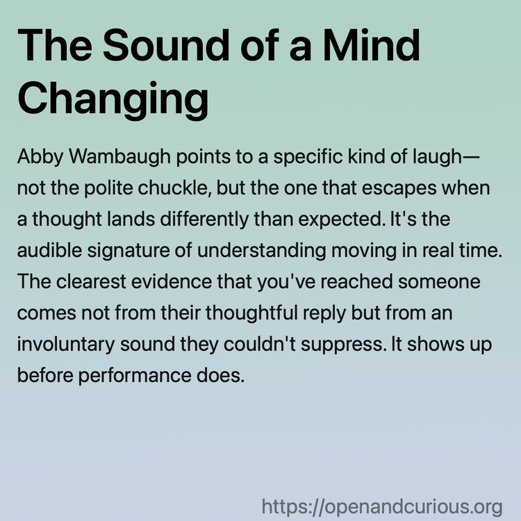 The Sound of a Mind Changing