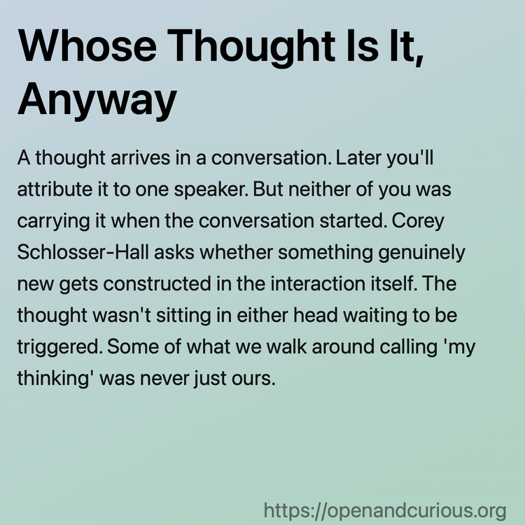 Whose Thought Is It, Anyway