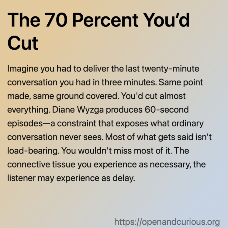 The 70 Percent You’d Cut