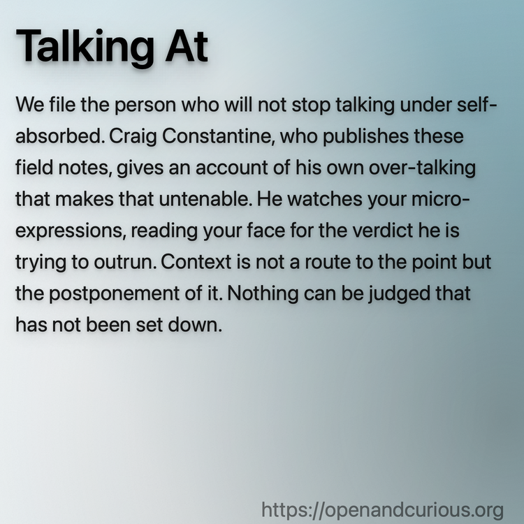 Talking At