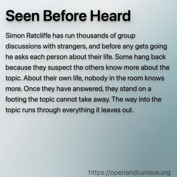 Seen Before Heard
