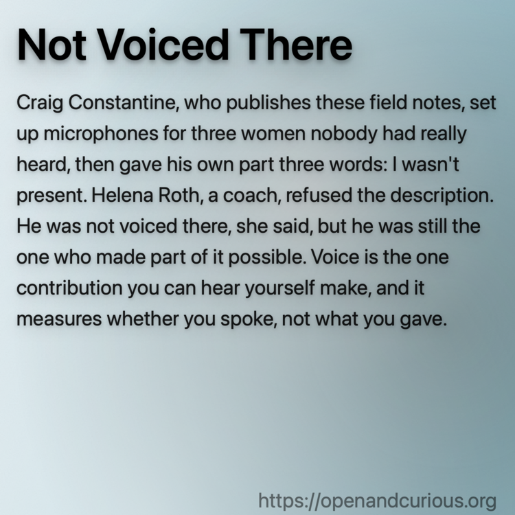 Not Voiced There