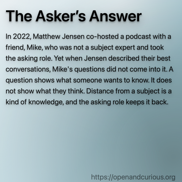The Asker’s Answer